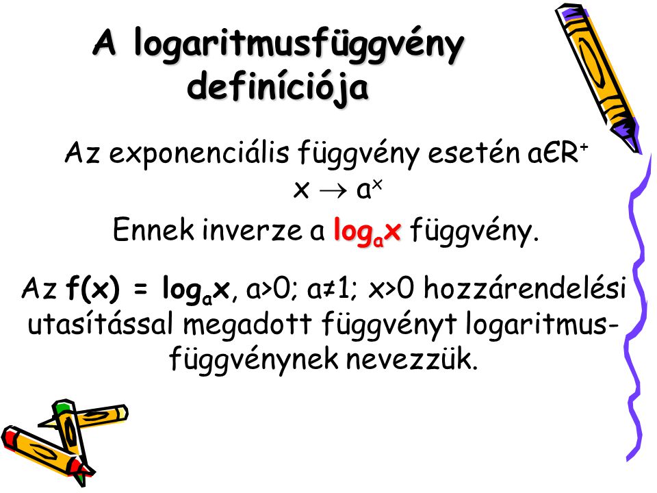 A Logaritmusf Ggv Ny Ppt Let Lteni